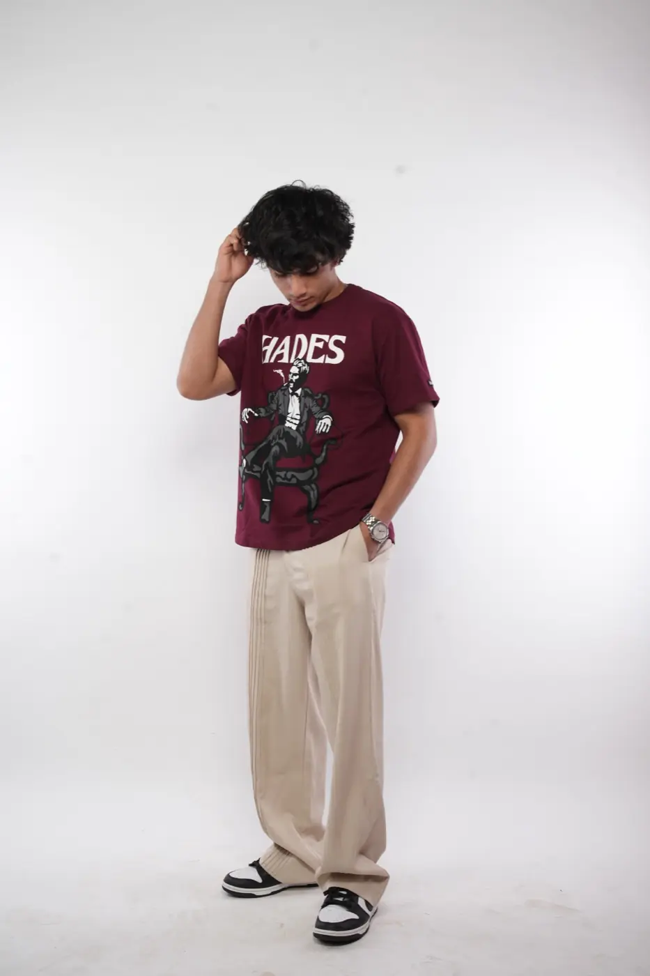 HADES tee from the Regalia drop, studio shoot